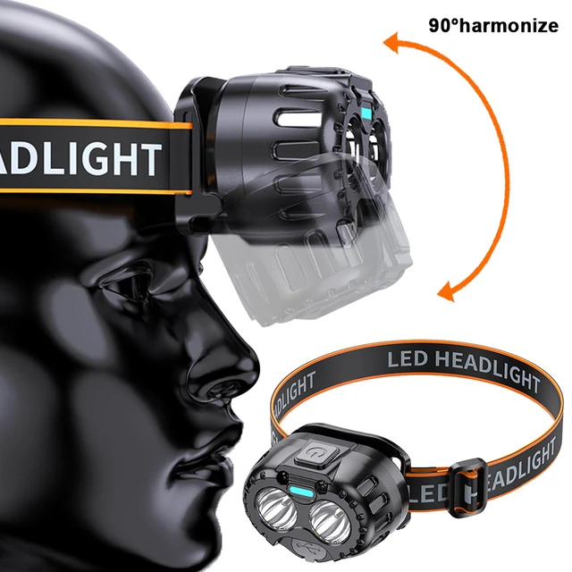 Powerful LED Headlamp IPX4 Waterproof High Brightness Headlight 250LM LED Forehead Flashlight for Outdoor Fishing Camping Hiking 1