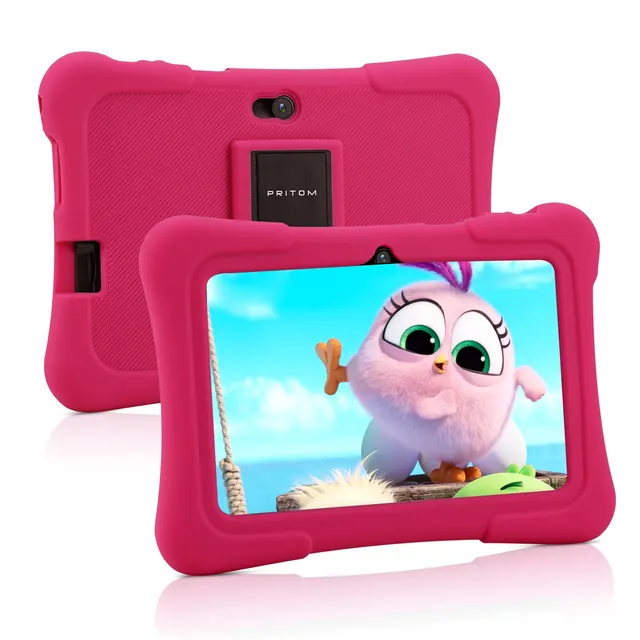 PRITOM 7 Inch Kids Tablet Quad Core Android 10 32GB WiFi Bluetooth Educational Software Installed 1