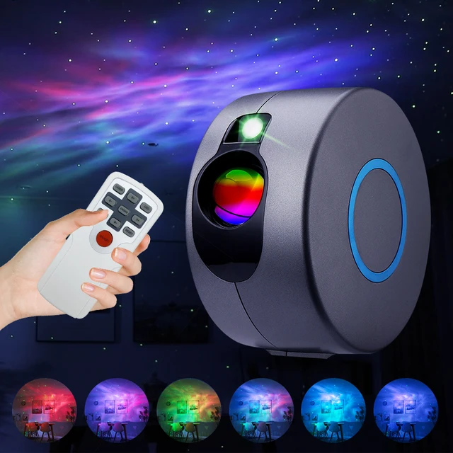 Star Projector Light Colorful Nebula Cloud Night Light Dynamic Galaxy Star Night Light for Bedroom Games Room Party 1