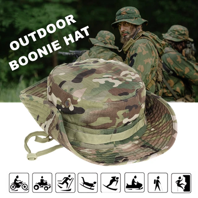 Tactical Camouflage Cap Military Hat Army Caps Men Women Outdoor Sports Sun Boonie Bucket Fishing Hiking Hunting Climbing Hats 1