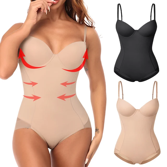 Women Slimming Bodysuits One-piece Shapewear Tops Tummy Control Body Shaper Seamless Camisole Jumpsuit with Built-in Bra 1