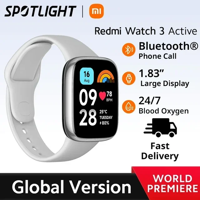 [World Premiere] Xiaomi Redmi Watch 3 Active1.83'' LCD Display Blood Oxygen Heart Rate Bluetooth Voice Call 100+ Sport Modes 1