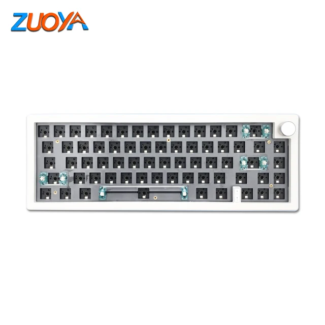 ZUOYA GMK67 customized Mechanical keyboard kit hot-swappable Bluetooth 2.4G Wireless RGB Backlit Gasket Structure keyboard 3-mod 1