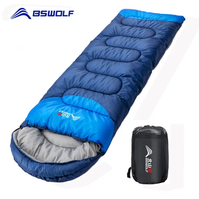 BSWOLF Camping Sleeping Bag Ultralight Waterproof  4 Season Warm Envelope Backpacking Sleeping Bags for Outdoor Traveling Hiking 1