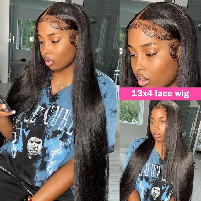 HD Lace Frontal Wig 28 30 inch Straight Human Hair Wigs 180% 13x4/6 Transparent Lace Front Wigs 5x5 Human Hair Lace Closure Wigs 3